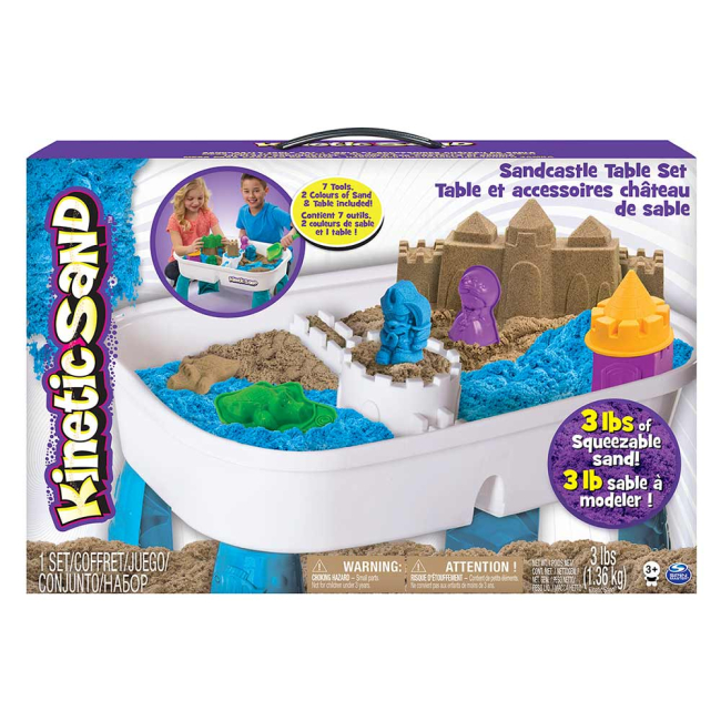 Антистрес іграшки - Набір кінетичного піску Kinetic Sand Table з аксесуарами (71433)