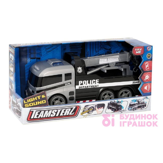 Транспорт и спецтехника - Игрушка машинка Police Tow Truck Teamsterz в коробке  (1416396)