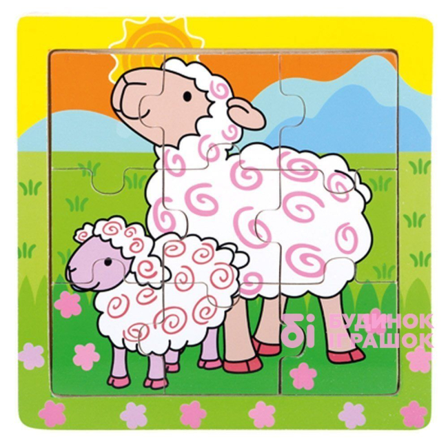 Развивающие игрушки - Пазл Bino Овца 9 деталей (88020)