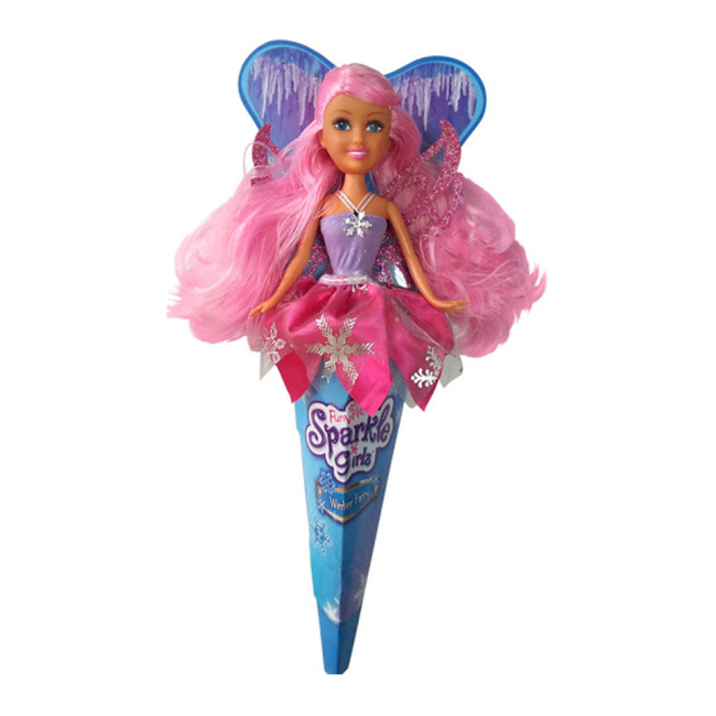 Куклы - Кукла Ледяная фея Элис в сиренево-розовом платье с ярко розовыми крылышками FunVille (FV24009/FV24008-6)