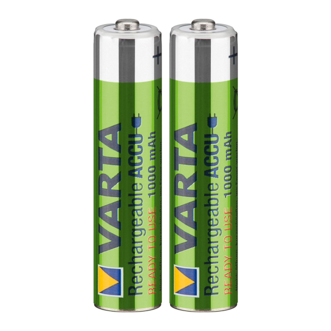 Акумулятори і батарейки - Акумулятор VARTA Rechargeable accu AAA 1000mAh BLI 2 NI-MH Ready 2 USE (5703301402)