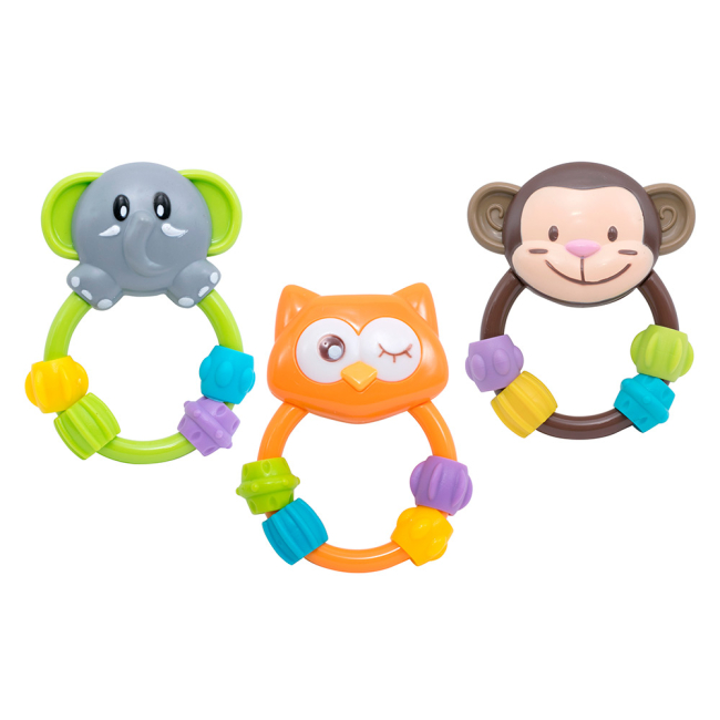Брязкальця, прорізувачі - Игрушка погремушка Baby Team Любимые зверюшки в ассортименте (8403)