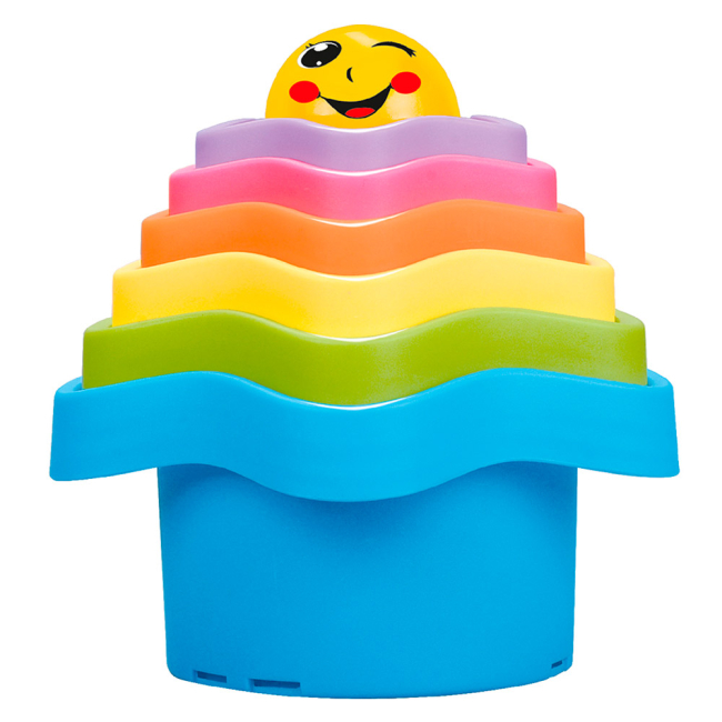 Іграшки для ванни - Іграшка для ванної Bebelino Райдужна пірамідка (58065)