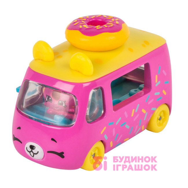Машинки для малюків - Міні-машинка SHOPKINS CUTIE CARS S1 - Енергійний Пончик з міні-шопкінсом (56583)