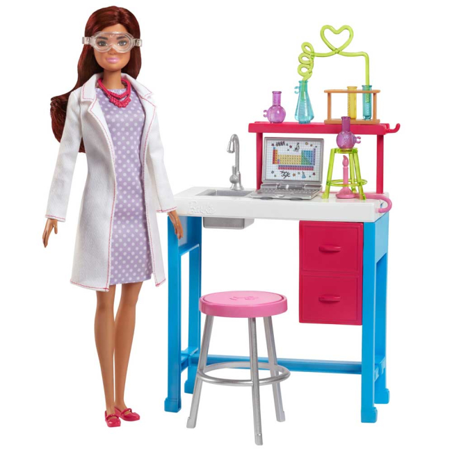 Меблі та будиночки - Набір Barbie Наукова лабораторія Барбі (FJB25/FJB28)