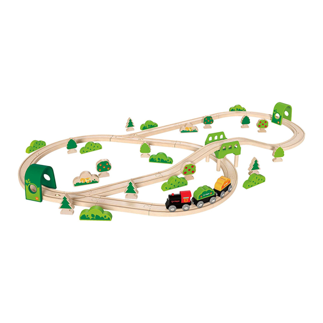 Железные дороги и поезда - Детская железная дорога HAPE из дерева (E3713)