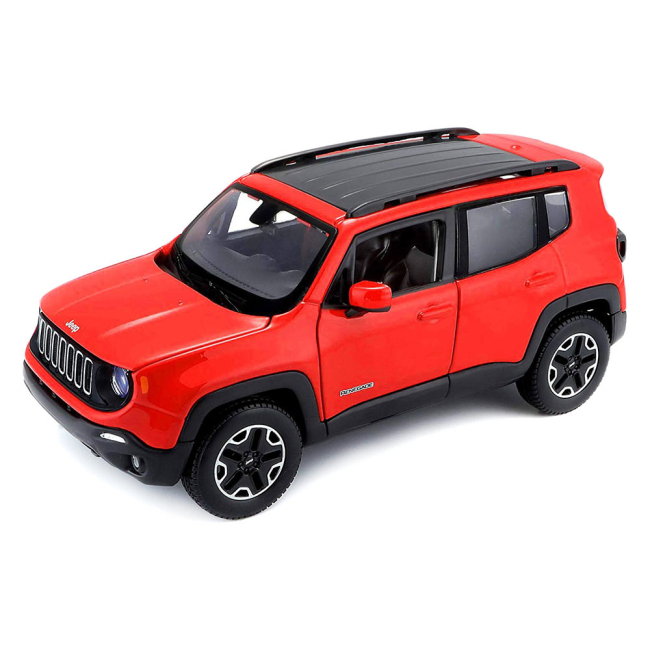 Автомодели - Машинка игрушечная MAISTO Jeep  Renegade масштаб 1:24 (31282 met. red)