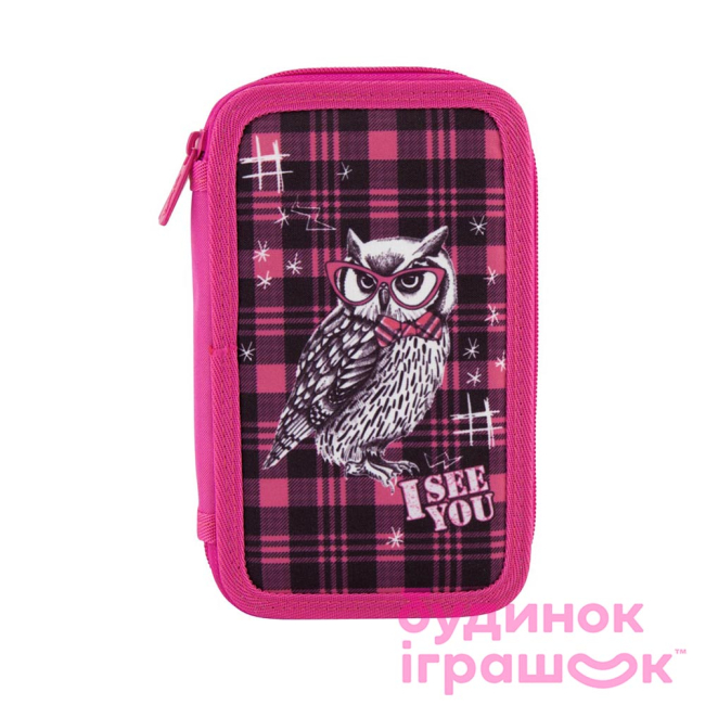 Пенали та гаманці - Пенал Kite Smart owl на 2 відділення без наповнення (K18-623-3)