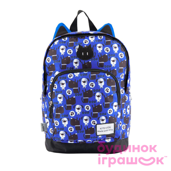 Рюкзаки и сумки - Рюкзак дошкольный Kite с ушками котика синий (K18-539XS-2)