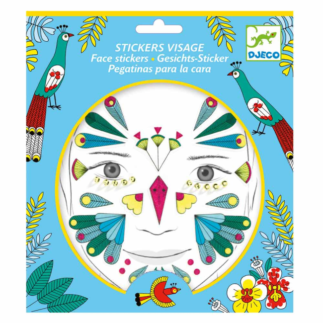 Косметика - Набір наклейок для обличчя DJECO  Птахи (DJ09210)