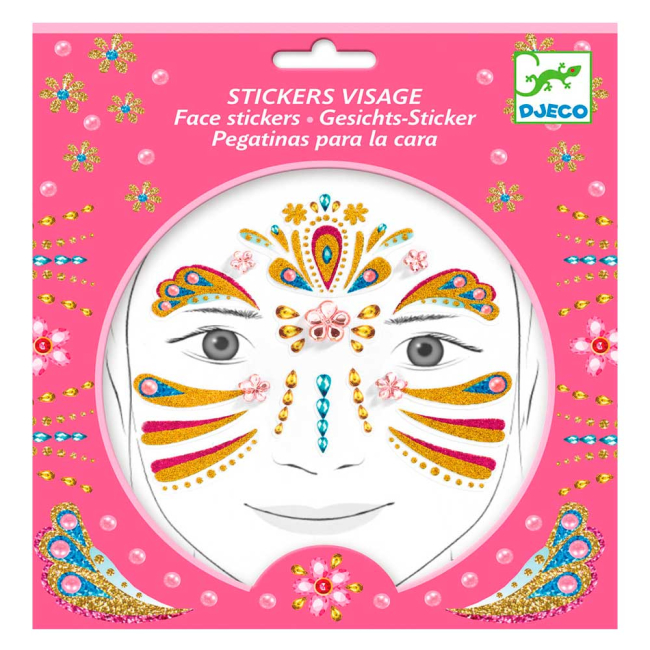 Косметика - Набір наклейок для обличчя DJECO Золота принцеса (DJ09211)