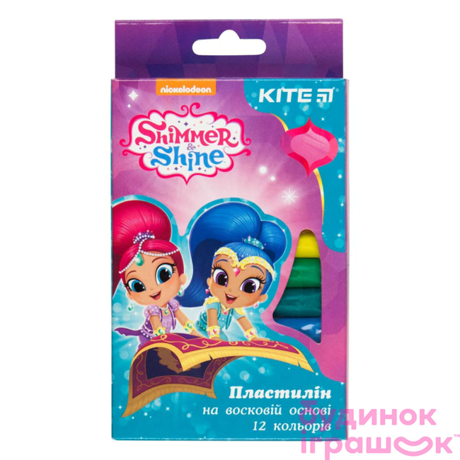 Набори для ліплення - Пластилін м'який Kite Shimmer&Shine 12 кольорів 200 г (SH18-086)