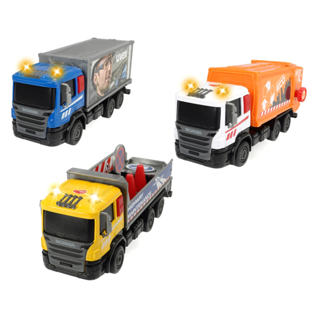 Транспорт и спецтехника - Автомобиль игрушечный Dickie Toys Скания со звуком и светом 3 вида (3742008)