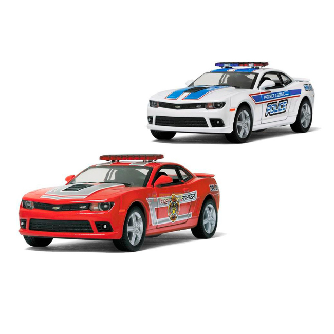 Транспорт и спецтехника - Машина игрушечная Kinsmart Chevrolet Camaro Police/Fire Fighter (KT5383WPR)