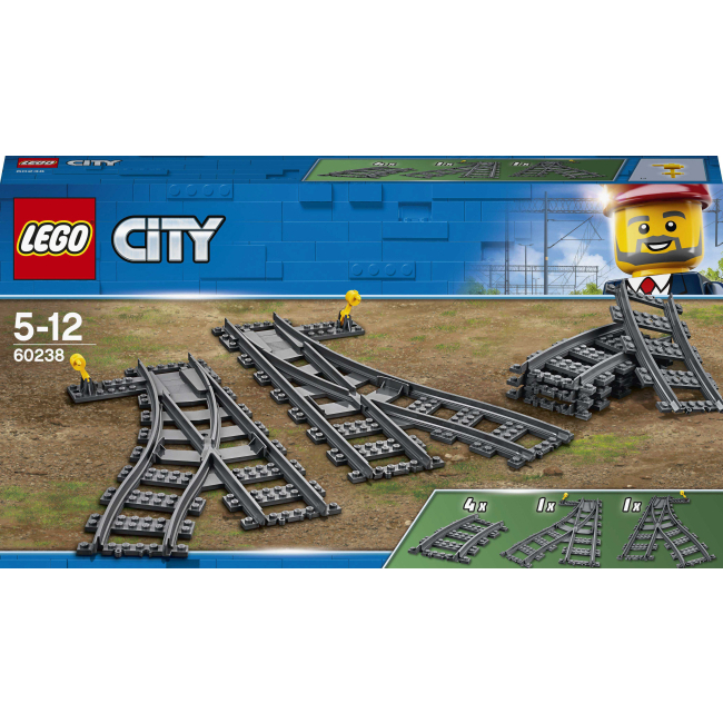 Конструкторы LEGO - Конструктор LEGO City Железнодорожные стрелки (60238)