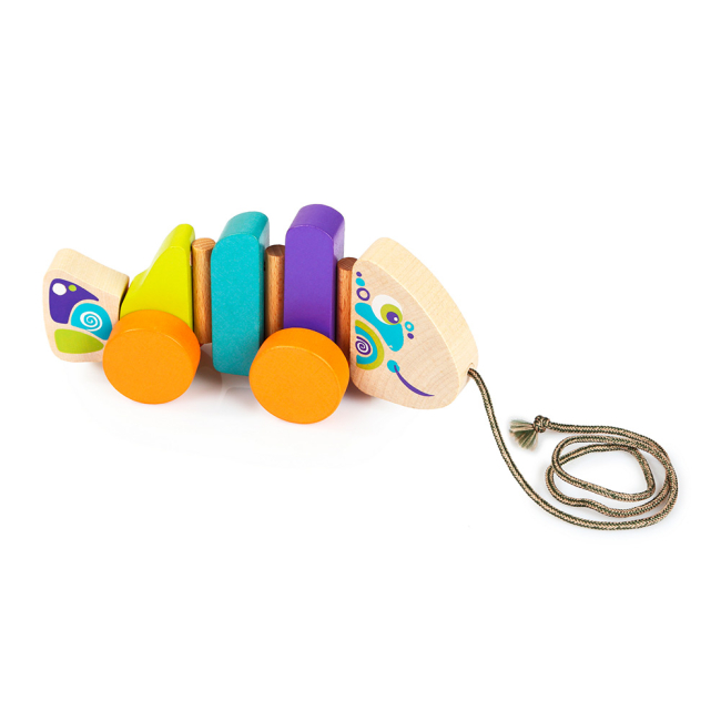 Развивающие игрушки - Игрушка-каталка Cubika Рыбка деревянная (13630)