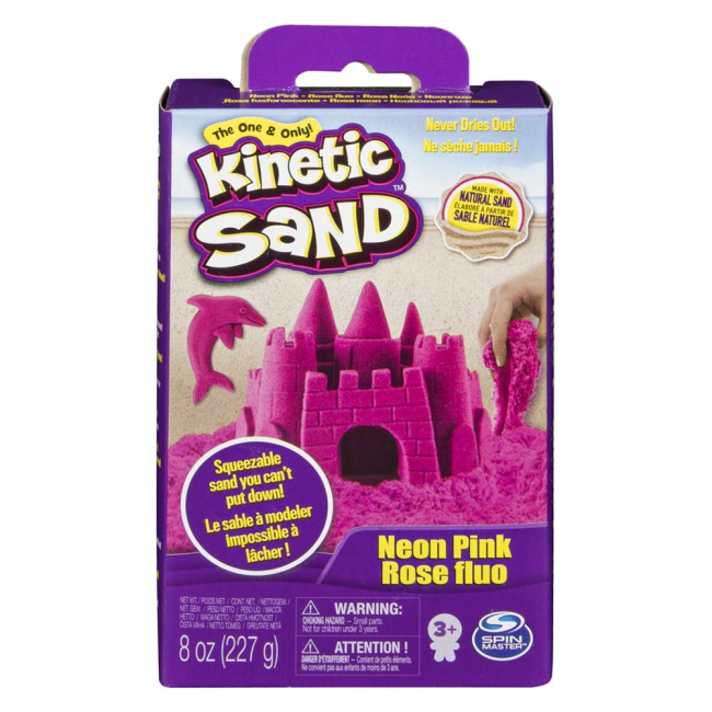 Антистрес іграшки - Кінетичний пісок Kinetic Sand Neon рожевий (71423Pn)
