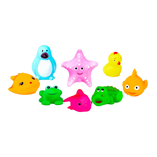 Іграшки для ванни - Набір іграшок для ванни Bebelino Водяні мешканці прискавки (55057)