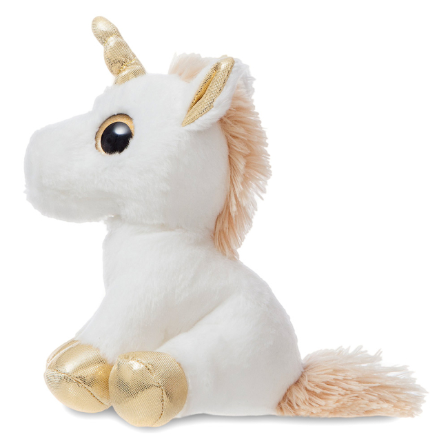 М'які тварини - М'яка іграшка Aurora Сяючі очі Єдиноріг золотий 20 см (150710J)