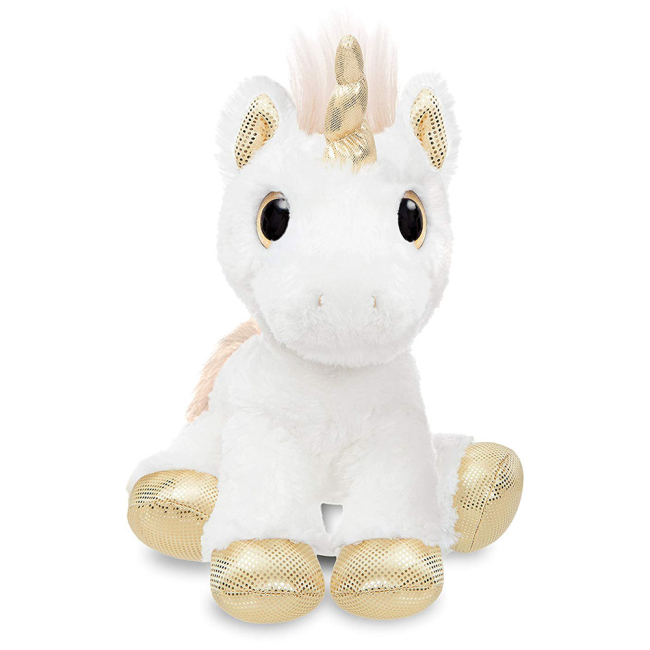 Мягкие животные - Мягкая игрушка Aurora Сияющие глаза Единорог золотой 30 см (161257G)