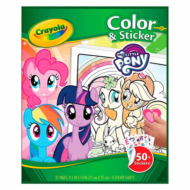 Товари для малювання - Розмальовка з наклейками Crayola My Little Pony (04-0358)