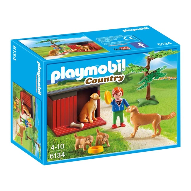 Конструкторы с уникальными деталями - Конструктор Playmobil Золотистый ретривер с игрушкой (6134)