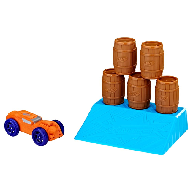 Автотреки - Набор Nerf Nitro Препятствие и машинка Трюки с бочками (E0153/E2538)