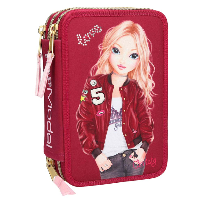 Пеналы и кошельки - Пенал Top Model Вельвет с канцелярией (0410028)