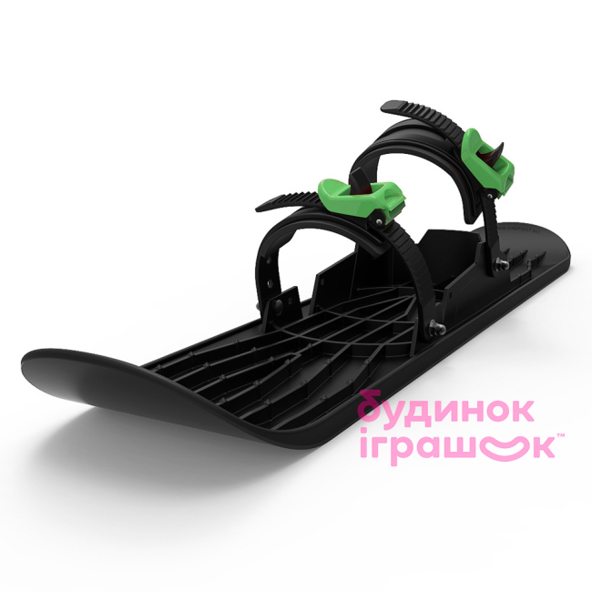 Санки и аксессуары - Санки-лыжа Plastkon OneFoot чёрно-зелёные (8595096962193)