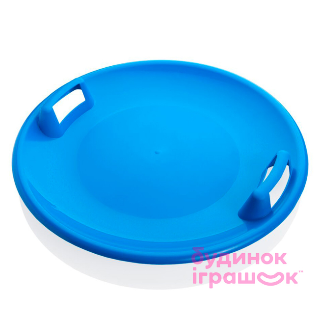 Санки и аксессуары - Санки-тарелка Plastkon Супер стар синие (8595096923941)