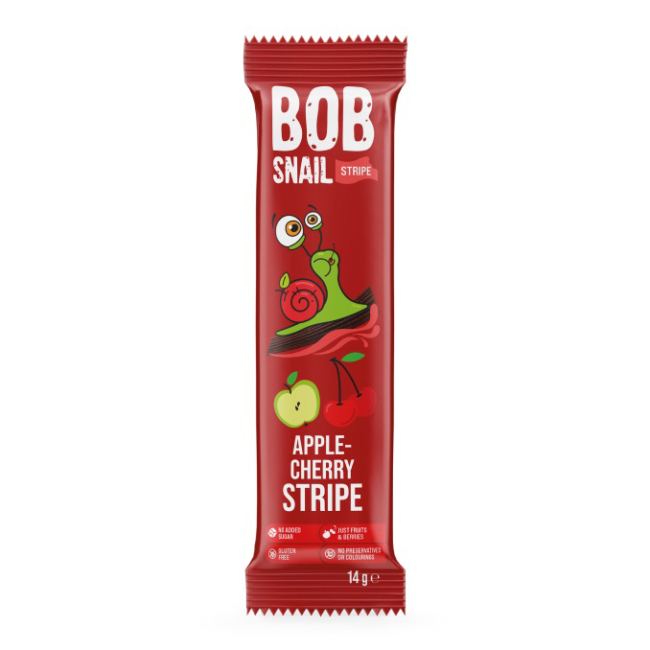 Сладости - Натуральные конфеты Bob Snail Яблоко-вишня (4820206080622)