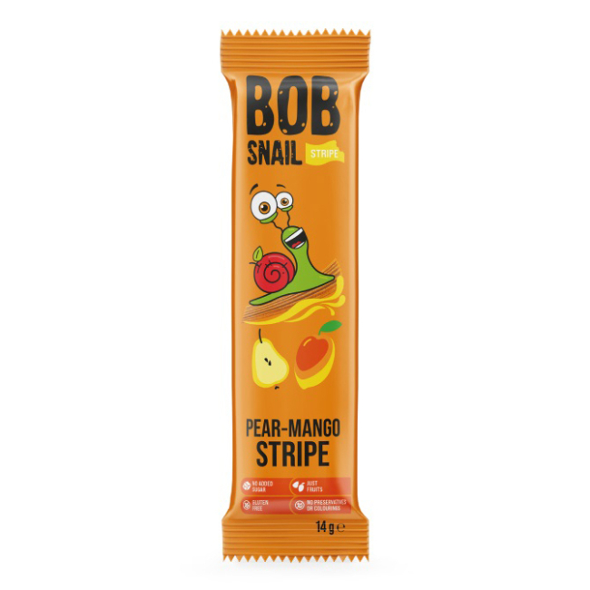 Солодощі - Натуральні цукерки Bob Snail Груша-манго (4820206080752)