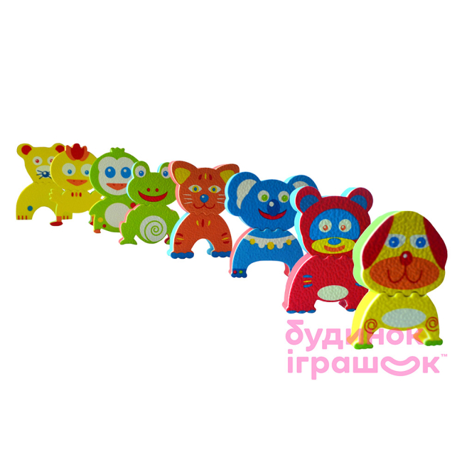 Игрушки для ванны - Аква-пазлы Baby Great Смешные животные 8 игрушек (GB-FM8B) (5002026)