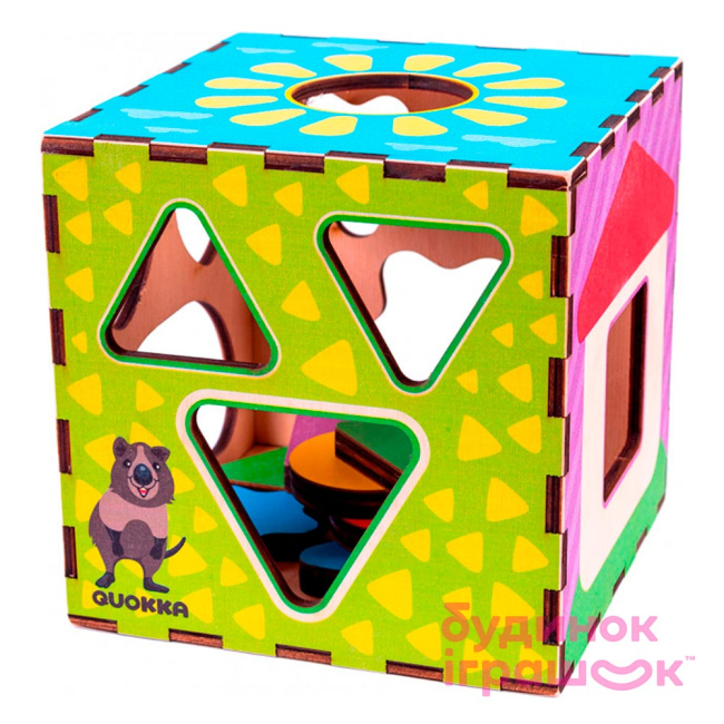Развивающие игрушки - Игрушка для развития Quokka Интерактивный куб-сортер 16х16 (QUOKA003A)