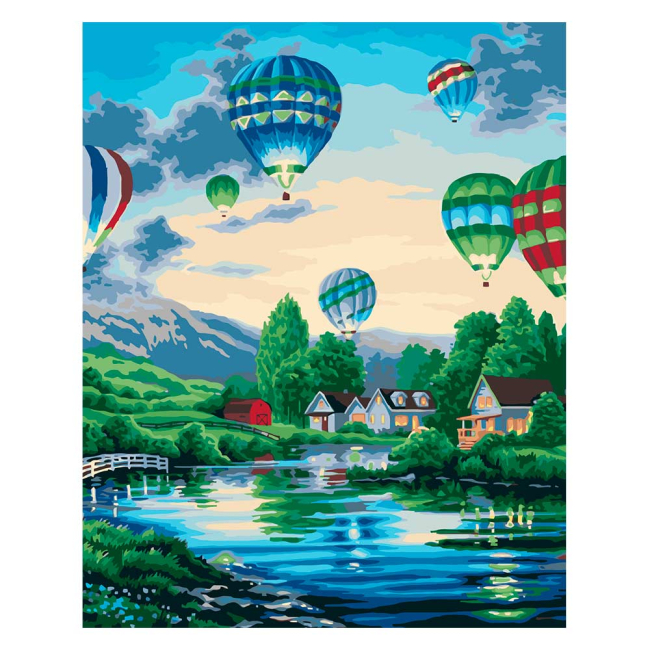 Товары для рисования - Набор для творчества Идейка Сельский пейзаж Воздушные шары 2 (КН2221)