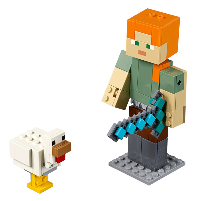 Конструктори LEGO - Конструктор LEGO Minecraft Алекс із курчам (21149)
