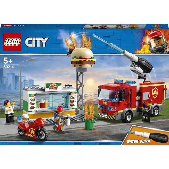 Конструкторы LEGO - Конструктор LEGO City Пожар в бургер-кафе (60214)