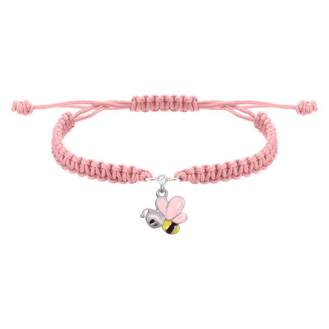 Ювелірні прикраси - Браслет UMa&UMi Бджілка срібло рожевий (419542000611)