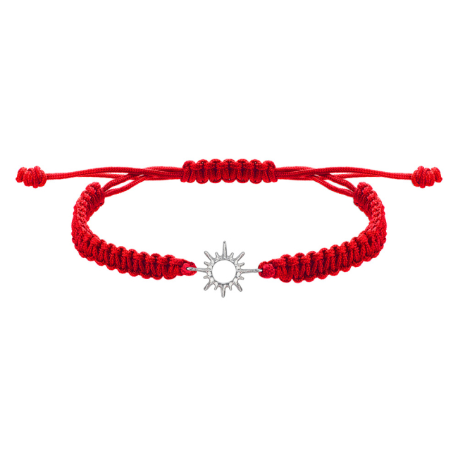 Ювелирные украшения - Браслет UMa&UMi Солнце малое серебро красный (409541100601)