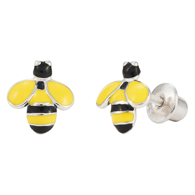 Ювелірні прикраси - Сережки UMa&UMi Бджола срібло жовті (2858634976035)