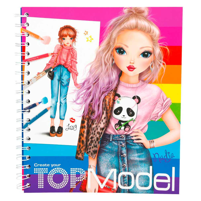 Товари для малювання - Книга для розфарбовування Top Model Дизайн одягу (045028)