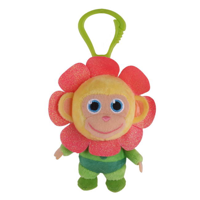 Брелоки - М'яка іграшка-брелок Wonder Park Мавпочка-рожева квітка з підвіскою 18 см (21664310502)