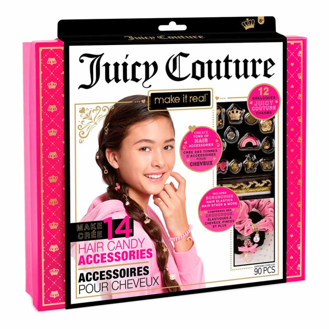Наборы для творчества - Набор для создания украшений для волос Make it Real Juicy Couture Изысканный стиль (MR4406)