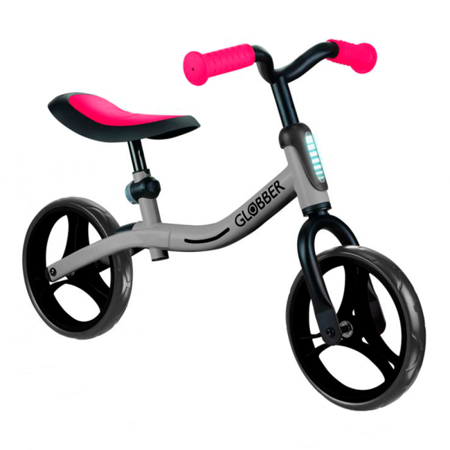 Беговелы - Беговел Globber Go bike Серебристо-красный до 20 кг (610-192)