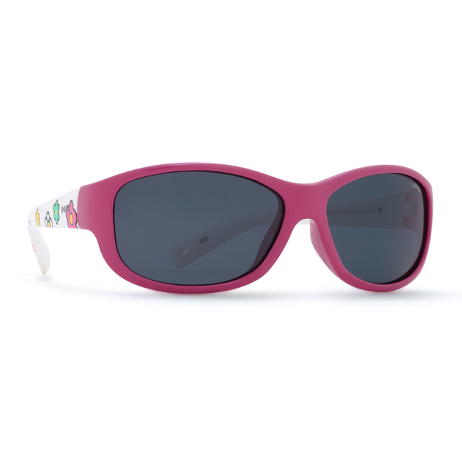Сонцезахисні окуляри - Сонцезахисні окуляри INVU Спортивні рожево-білі з квіточками (2405K_K) (K2405K)