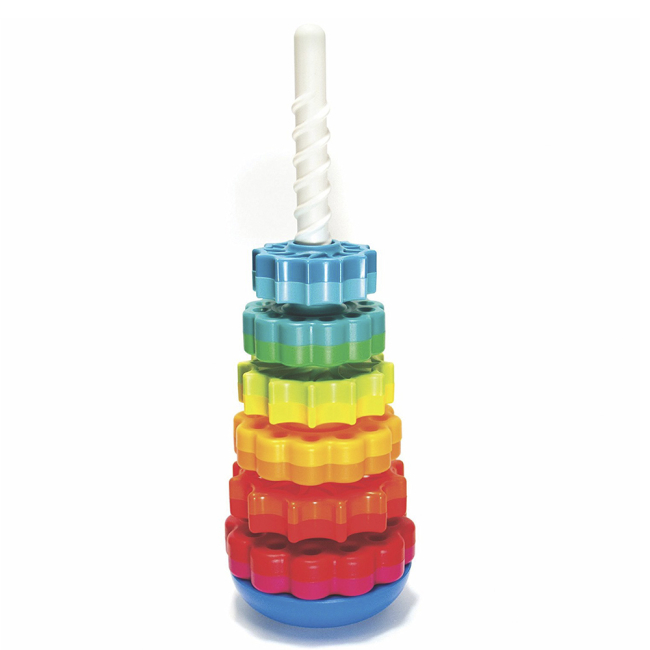 Розвивальні іграшки - Пірамідка Fancy Baby Веселі шестерні  (SPIN01)