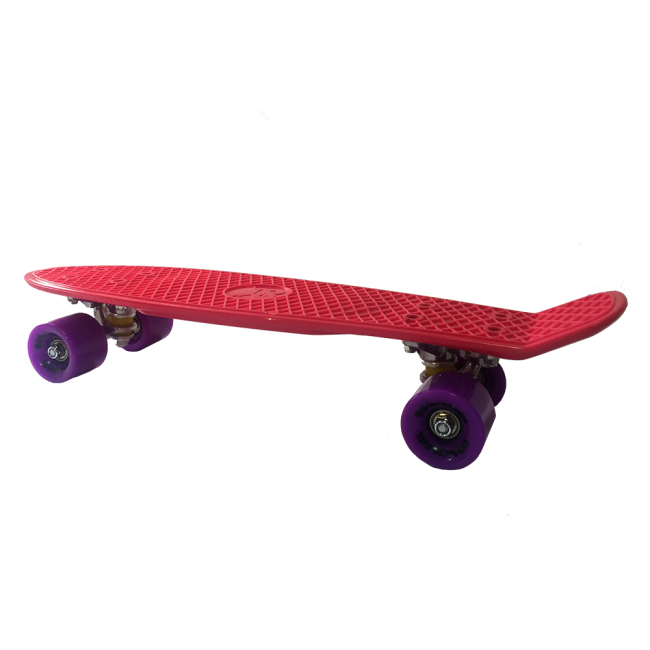 Пенниборд - Скейт Go Travel Penny board красный с фиолетовым (LS-P2206RPS)