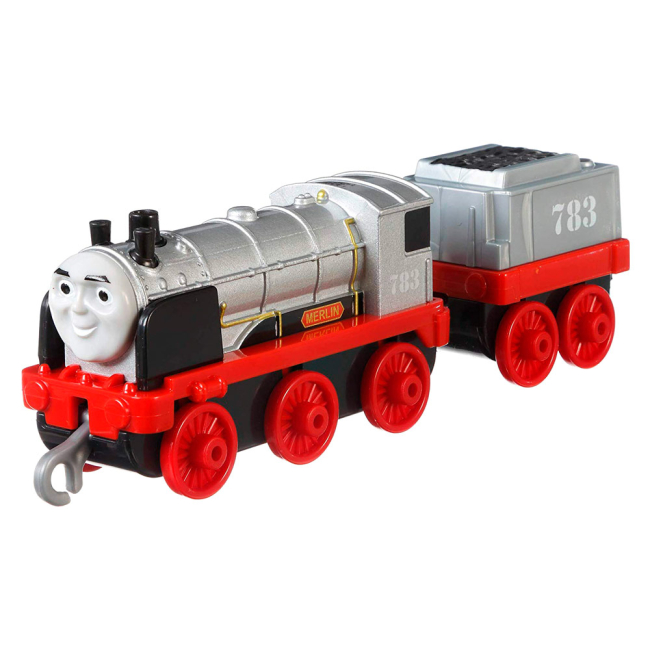 Железные дороги и поезда - Паровозик Thomas and Friends Track master Мерлин металлический (GCK94/FXX26)
