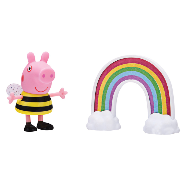 Фигурки персонажей - Фигурка Peppa Pig Пеппа с радугой (PEP0482)