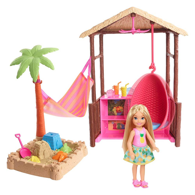 Меблі та будиночки - Ігровий набір Barbie Пляжний будиночок Челсі (FWV24)